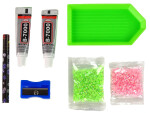 Mamido Súprava DIY Diamantový sob DIY Kristaly Ovesíček 3D Zelený