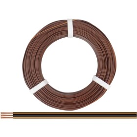 Donau Elektronik 318-818-50 opletenie / lanko 3 x 0.14 mm² + 3 x 0.14 mm² svetlohnedá, čierna, tmavohnedá 50 m; 318-818-50