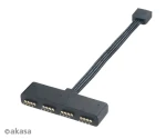Akasa AK-CBLD02-10BK / RGB LED rozbočovač / 4-pin / 1 vstup na 4 výstupy / 10 cm (AK-CBLD02-10BK)