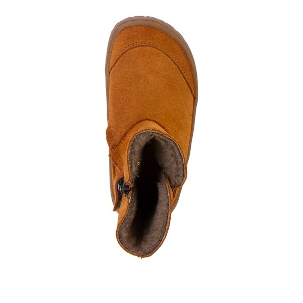 Detské zimné barefoot topánky TEX SUEDE Cognac G3160250-2 - 39