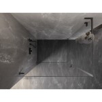 MEXEN/S - Lunar-B L sprchový kút dvere krídlové ľavá 100 x 70, transparent, grafit kartáčovaná 832L-100-070-66-00-L