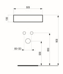 HOPA - Umývadlo na dosku GRINZ - Rozmer A - 50,5 cm, Rozmer B - 40 cm, Rozmer C - 13,5 cm OLKLT2231