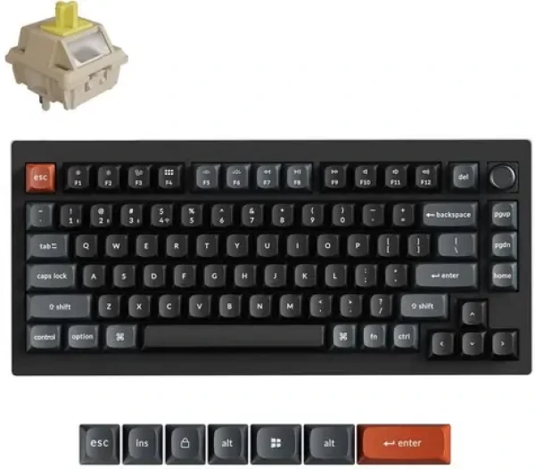 Keychron V1 Ultra V1U-D4 čierna / Klávesnica / Bezdrôtová (V1U-D4)