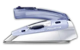 Rowenta DW5210 Focus Travel modrá / Cestovná naparovacia žehlička / 1000 W / 70 ml / duálne napätie 120V amp; 240V (DA 1510)