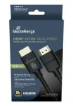 MediaRange HDMI 2m čierna / Kábel HDMI / HDMI 2.1 / 48 Gbps / 8K / 144 Hz / Ethernet (MRCS220)