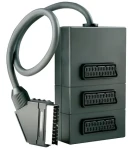 Schwaiger SCART rozbočovač 3x čierna / Rozbočovač / 1x SCART vstup / 3x SCART výstup (SCV7030533)