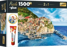 Trefl - Puzzle - Sada 2v1 Manarola, Ligúria, Taliansko s lepidlom