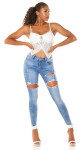 Sexy Highwaist destroyed look Skinny Jeans denimblue 36