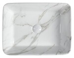 SAPHO - DALMA keramické umývadlo na dosku 48x38 cm, carrara 517
