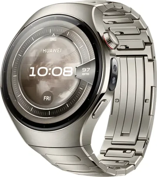 Huawei Watch 5 46mm Titan strieborná / Chytré hodinky / AMOLED 1.5" / EKG senzor / 5 ATM / HarmonyOS (55020EVW)