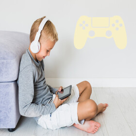 Veselá Stena Samolepka Ovládač na playstation Farba: béžová, Veľkosť: 100 x 64 cm