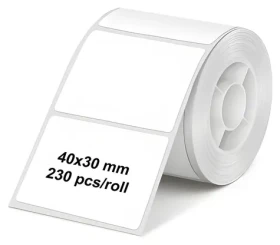 Olympia Samolepiace etikety pre PM220 transparentné / Etikety / 4x3 cm / 230 ks / 1 rolka (6322)