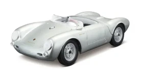 Maisto - PORSCHE 550 A SPYDER, strieborná, 1:18