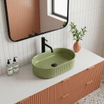 REA - Umývadlo na dosku Vanda Pistachio Matt 49x31 REA-U3612