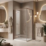 REA - Sprchovací kút Bruno 100x80 Brush Copper REA-K3603