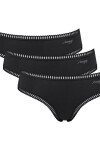 SLOGGI GO CRUSH HIPSTER NOHAVIČKY 3PACK BLACK černá XXL