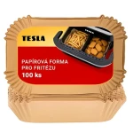 TESLA AirCook QB2065 - papierová forma pre fritézu / papier na pečenie / 22 x 14 cm / 100 ks (8595689807573)