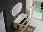 Kúpeľňová skrinka s umývadlom Naturel Shelley 119x50x45 cm dub mat SHELLEY120OAK SHELLEY120OAK