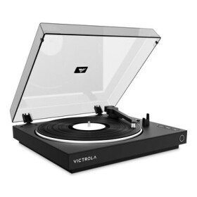 Victrola VPT-800-BLK-INT čierna / Automatický gramofón / 2 rýchlostné / BT / RCA / predzosilňovač (5060647651107)