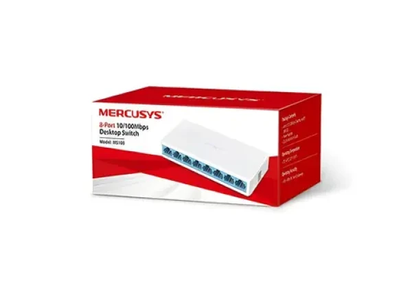 Mercusys MS108 / Switch / 8x 10/100 Mbps / Neriadený / Plastové telo (MS108(EU))