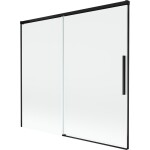 MEXEN/S - Rox vaňová zástena 2-krídlová posuvná 170 x 150, transparent, čierna 8C9-170-001-70-00