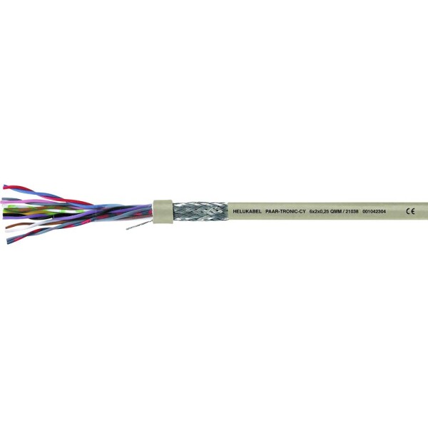 HELU 17005-1000 dátový kábel LiYCY 6 x 2 x 0.5 mm² sivá 1000 m; 17005-1000