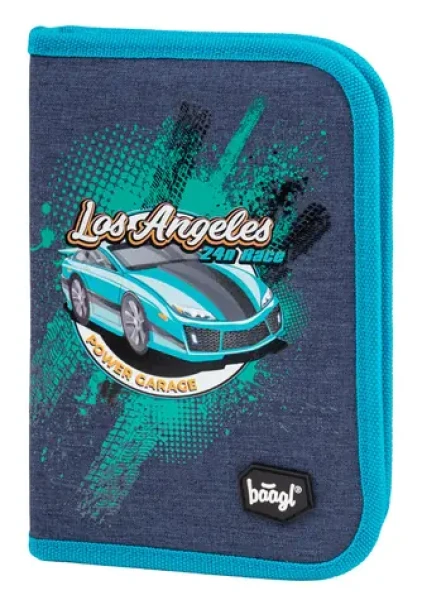 BAAGL Školský peračník klasik dve chlopne Racer / 20.5x13.5x4 cm (A-7224)