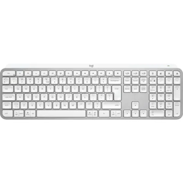 Logitech MX Keys S US biela / bezdrôtová klávesnica / USB-C / BT / US layout (920-011588)