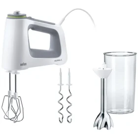 Braun HM5107WH biela / Ručný šľahač / 750W / 9 rýchlostí (HM5107WH)