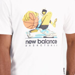 Tričko New Balance Hoops Cotton Jersey Short Wt MT31589WT