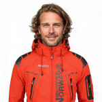 Geographical Norway Pánska športová bunda Techno MEN 056 BS3 s nastaviteľnou kapucňou nepremokavá červená (WU1060H/GN) pánska S