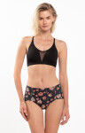 Lama Laser Cut L-POL 5027 MD-N Midi nohavičky S-2XL black-flowers XL