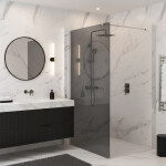 REA/S - Sprchová zástena Flexi Grey / Chrome 90 KPL-K99085