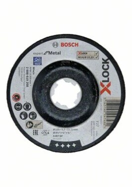 BOSCH Expert for Metal systému X-LOCK 2608619258 / Brúsny kotúč s presadeným stredom / 115 x 6 x 22.23 mm / A 30 T BF / dopredaj (2608619258)