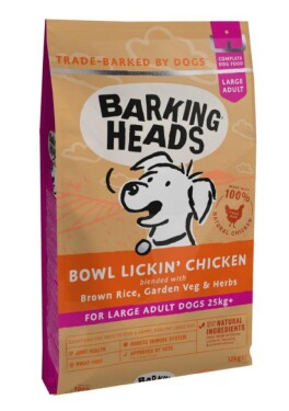 Barking Heads BOWL LICKIN chicken LARGE breed - 12kg + mikroplyšová zelená deka