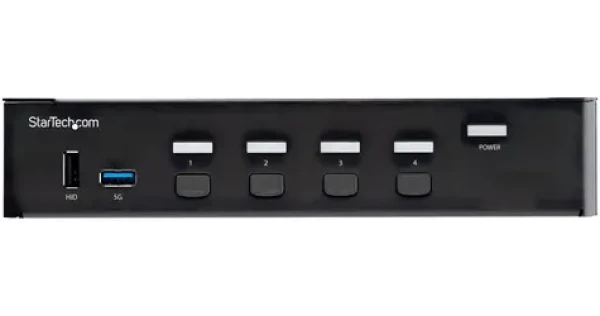 StarTech 4portový KVM switch HDMI 2.0 / KVM prepínač / 4K 60Hz / HDR / 2× USB 3.0 húb 5 Gbps (SV431HU34K6)