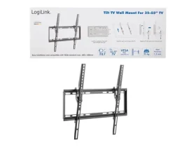 LogiLink BP0037 čierna / Nástenný držiak na TV / 32 "až 55" / VESA / náklon -8 až 0 ° / do 35 kg (BP0037)