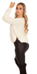 Trendy KouCla knit sweater with side- Button Einheitsgroesse