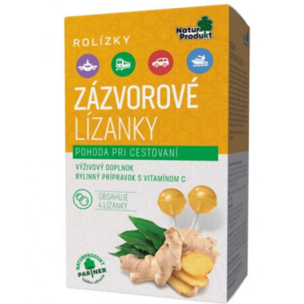 NATURPRODUKT Rolízky zázvorové lízanky 4 ks