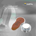 VARTA Hearing Aid Battery 312 BLI 6