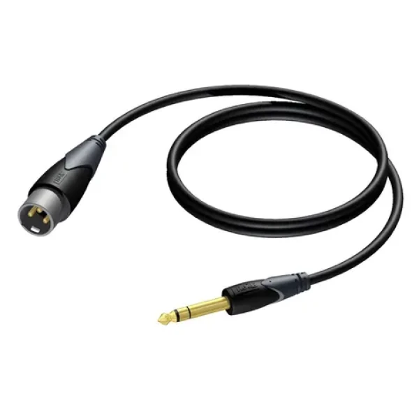 Procab CLA724/1.5 XLR(M) - Jack 6,3 mm(M) / Audio kábel / Stereo / 1,5 m (1KPCL068)