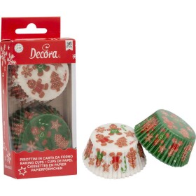 Papierové košíčky na muffiny, 36 ks, vianočný dizajn - Decora - Decora