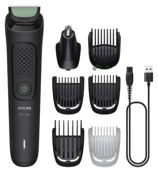 Philips MG3935/15 Series 3000 čierna / Zastrihávač / 7 nástavcov / 70 minút prevádzky / Na telo a tvár (MG3935/15)