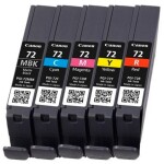 Canon PGI72 (black, cyan, magenta, yellow, red)