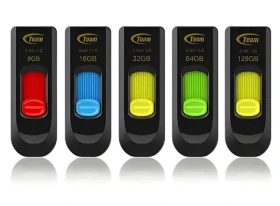 Team Group C145 32GB čierna - žltá / Flash disk / USB-A 3.2 Gen 1 / čítanie 75 MB/s (TC145332GY01)