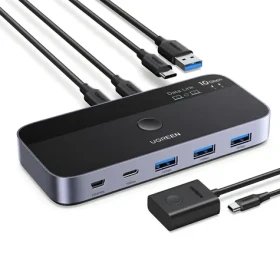Ugreen USB prepínač USB-C - USB-A sivá / Prepínač / 10 Gbit/s
