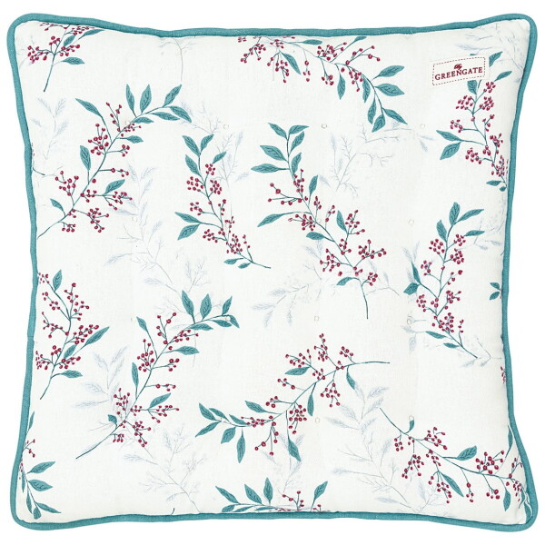 GREEN GATE Prešívaný podsedák Julani White 40 × 40 cm