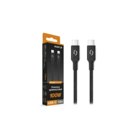 Aligator Dátový kábel Premium 5A 100W / USB-C/USB-C / čierny (DATKP77)