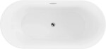 MEXEN - FLAVIA voľne stojaca vaňa 160x75, biela bez krytky prepadu a zátky 54031608000-SS