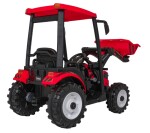 Mamido Detský elektrický traktor MEGA D68 24V s prívesom červený
